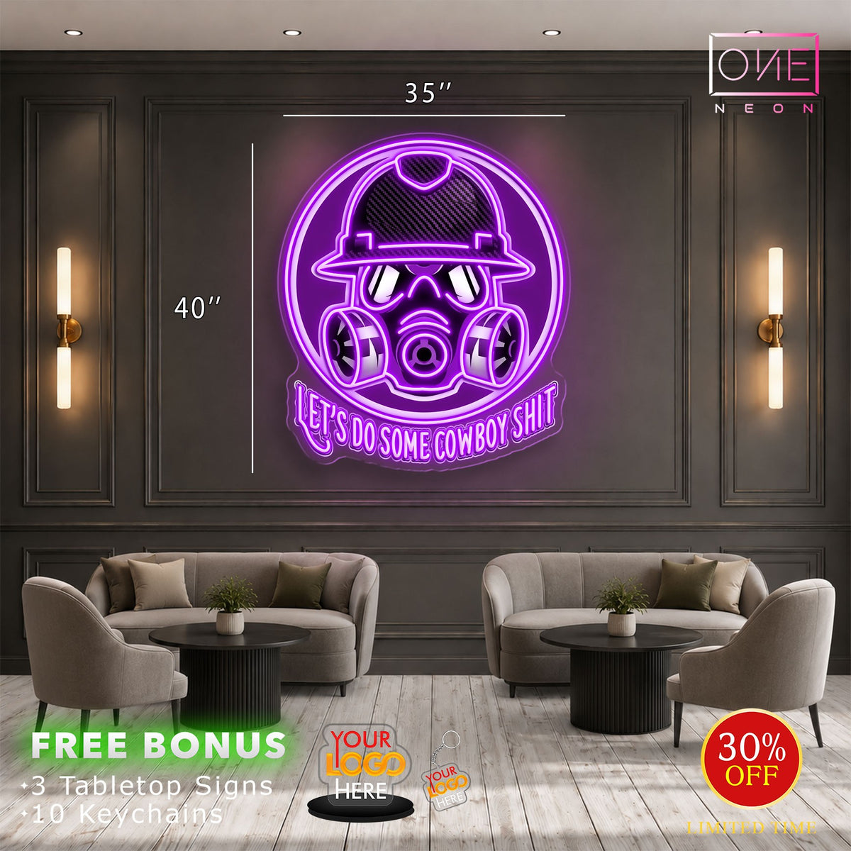 LET'S DO SOME COWBOY SHIT | LED Neon Sign