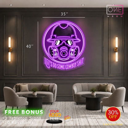 LET'S DO SOME COWBOY SHIT | LED Neon Sign