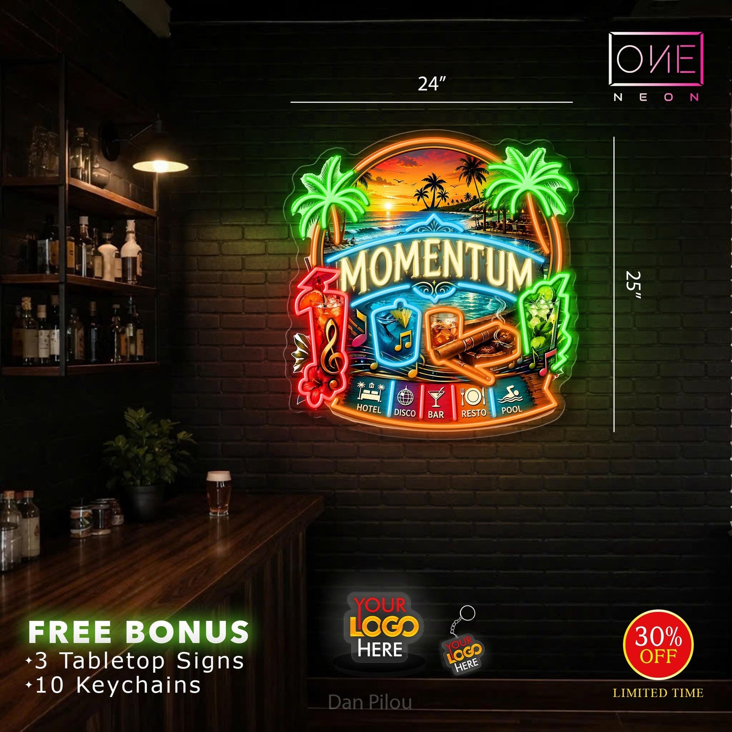 MOMENTUM | LED Neon Sign (2 signs)