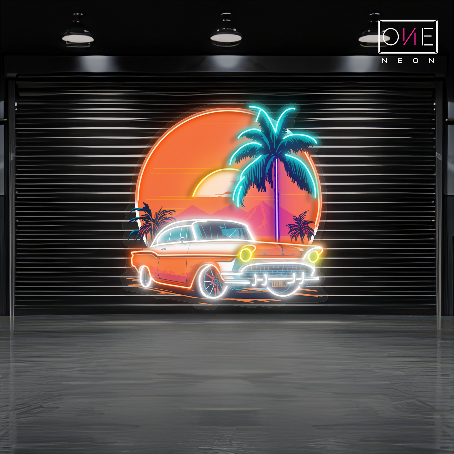 Sunset Car Artwork Led Neon Sign