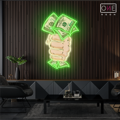 Cash Grab Artwork Led Neon Sign