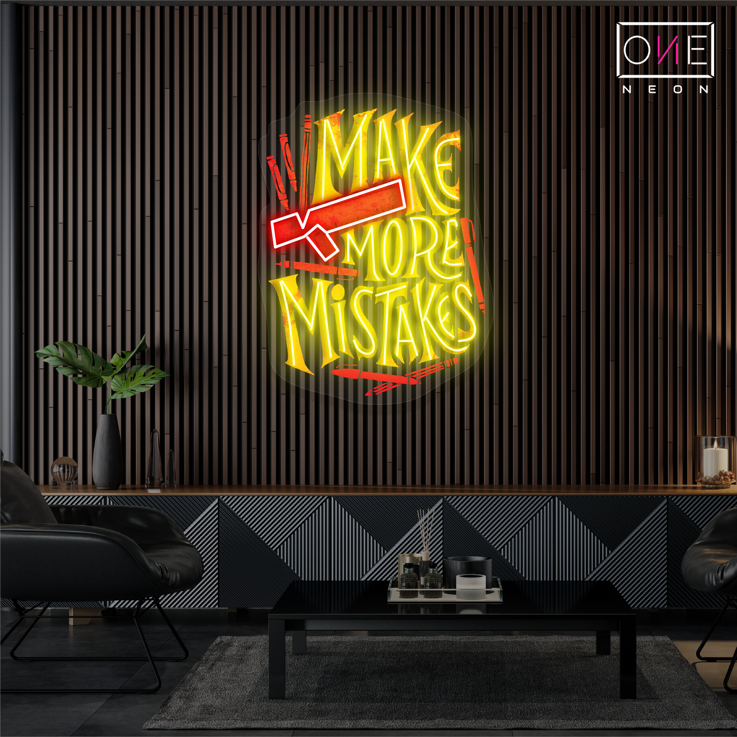 Make More Mistakes Artwork Led Neon Sign