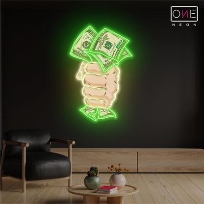 Cash Grab Artwork Led Neon Sign