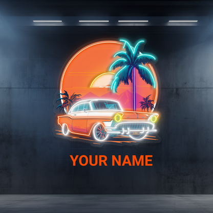 Sunset Car Artwork Led Neon Sign