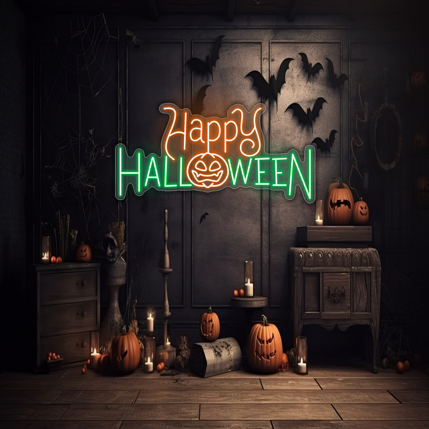 Happy Halloween LED Neon Sign