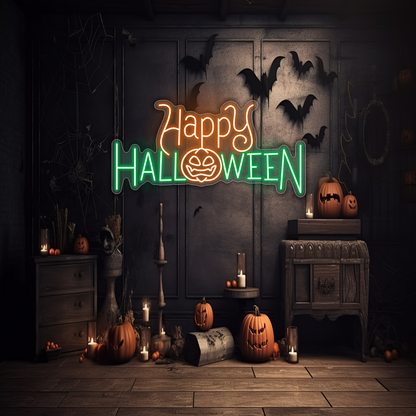 Happy Halloween LED Neon Sign
