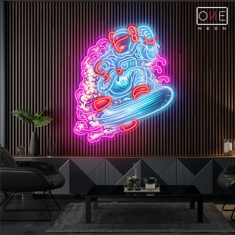 Galactic Surfer Artwork Led Neon Sign