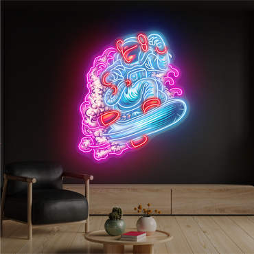 Galactic Surfer Artwork Led Neon Sign