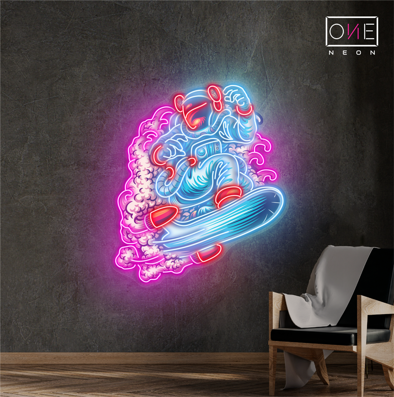 Galactic Surfer Artwork Led Neon Sign