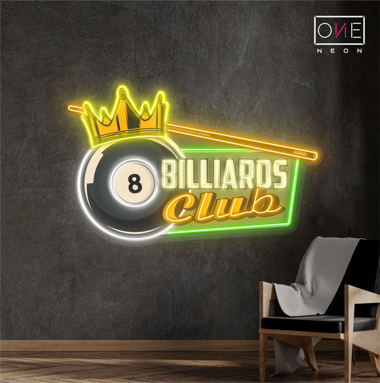 Billiard Club Artwork Led Neon Sign