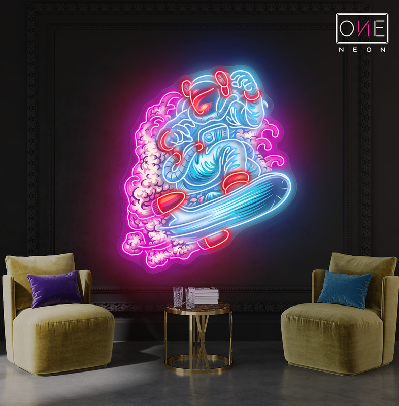 Galactic Surfer Artwork Led Neon Sign