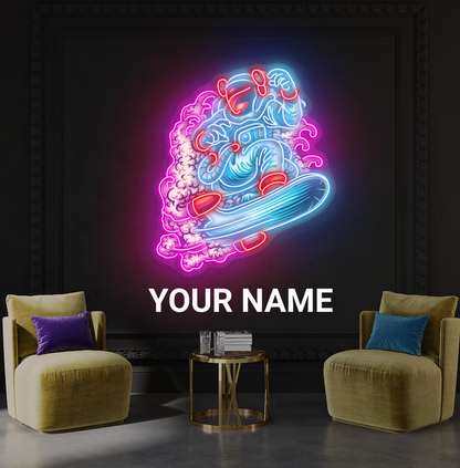 Galactic Surfer Artwork Led Neon Sign