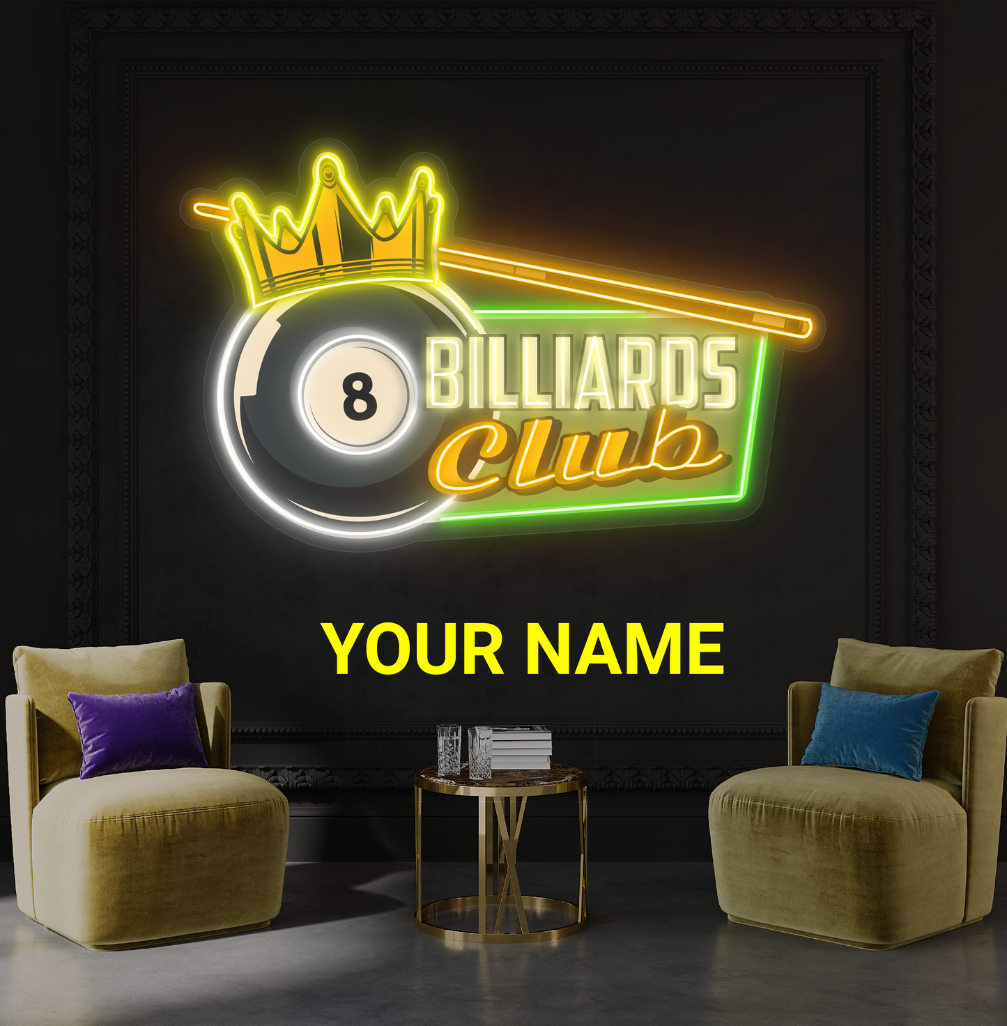 Billiard Club Artwork Led Neon Sign