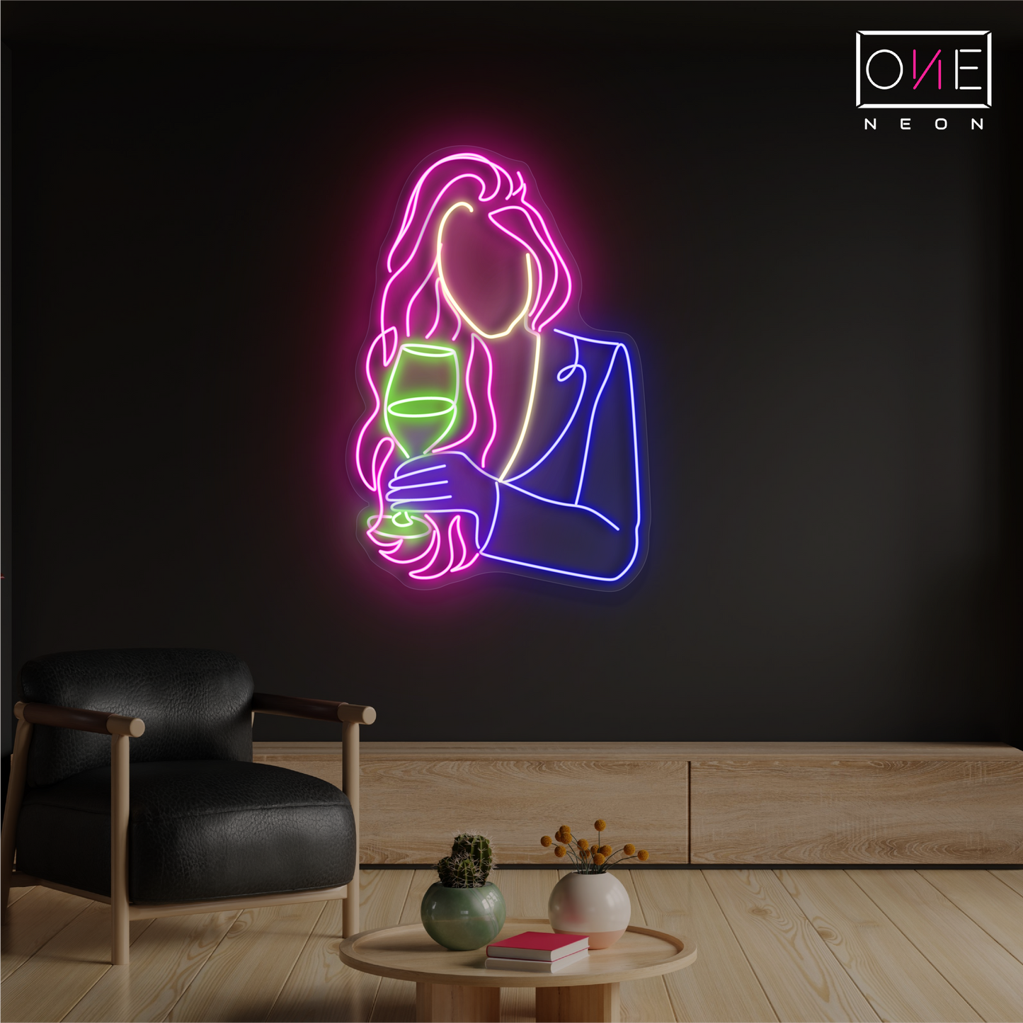 Elegant Sip Artwork Led Neon Sign