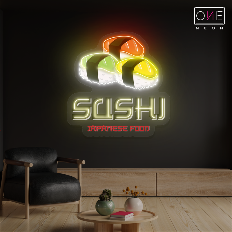 Sushi Japanese Food Artwork Led Neon Sign