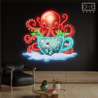 Octo Coffee Artwork Led Neon Sign