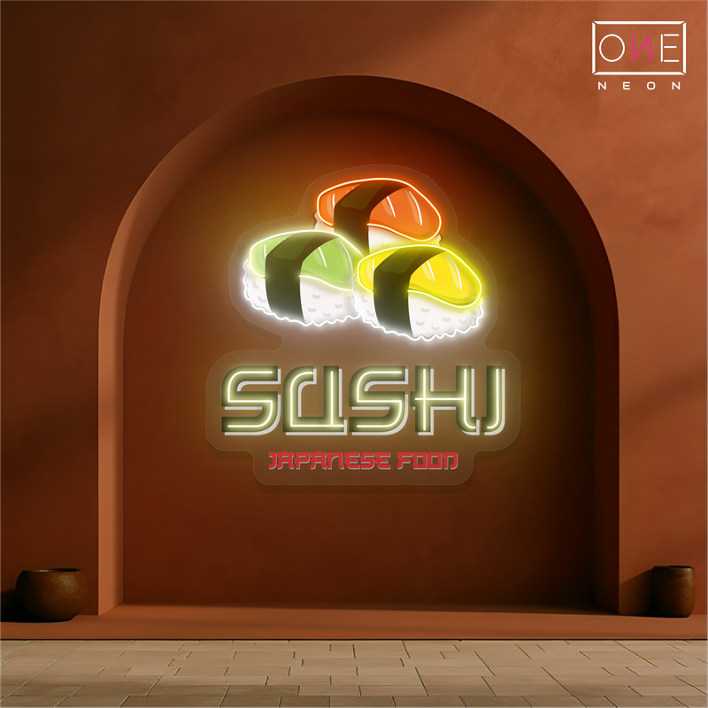 Sushi Japanese Food Artwork Led Neon Sign