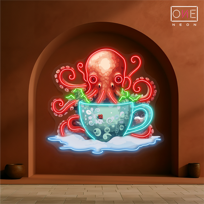 Octo Coffee Artwork Led Neon Sign