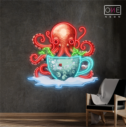 Octo Coffee Artwork Led Neon Sign