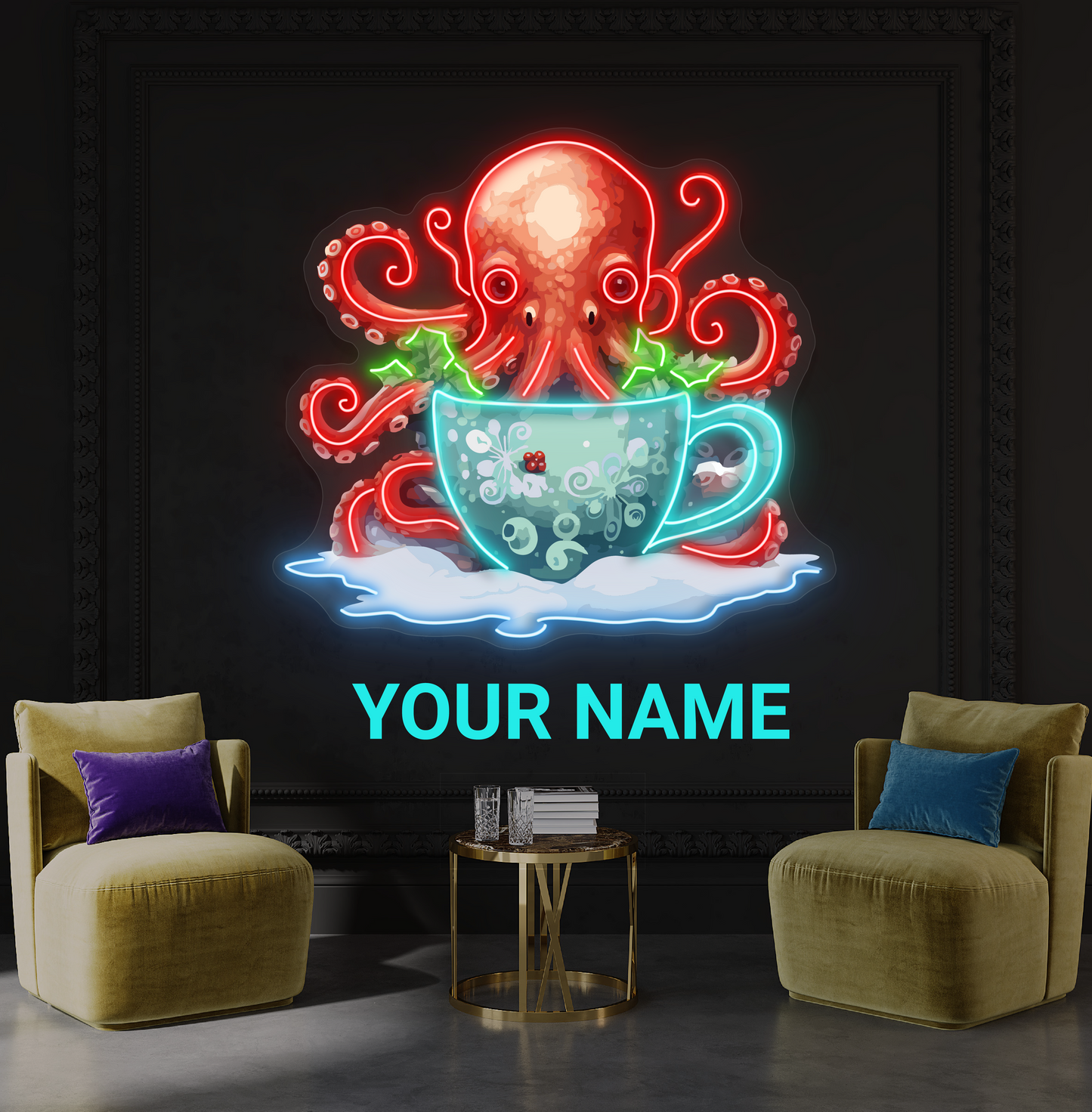 Octo Coffee Artwork Led Neon Sign