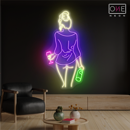 Elegant Night Out Artwork Led Neon Sign