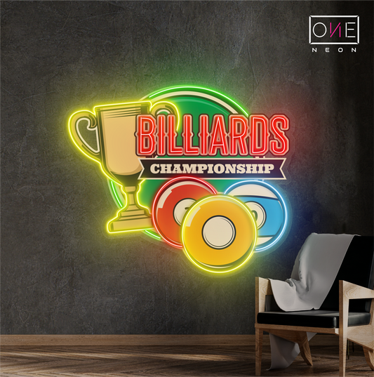 Billiards Championship Artwork Led Neon Sign