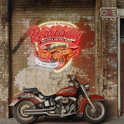 Rockabilly Artwork Led Neon Sign