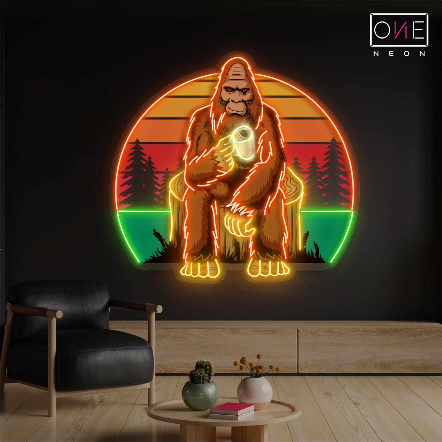 Sasquatch Chill Artwork Led Neon Sign