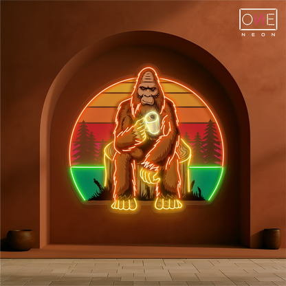 Sasquatch Chill Artwork Led Neon Sign