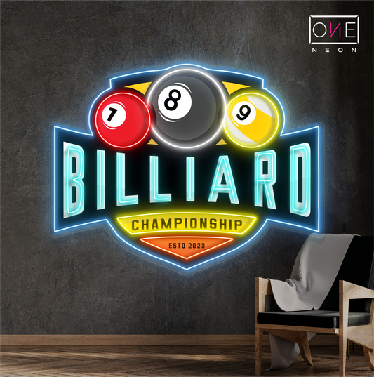 Billiard Arena Artwork Led Neon Sign