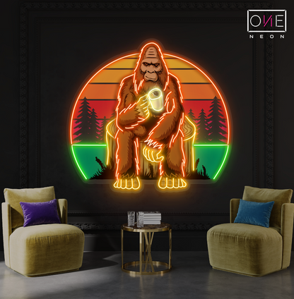 Sasquatch Chill Artwork Led Neon Sign