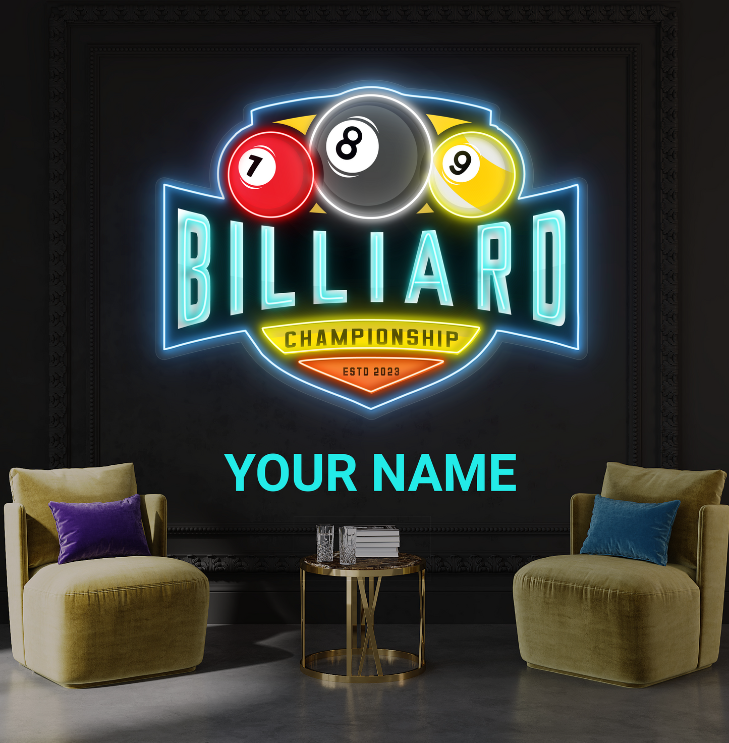 Billiard Arena Artwork Led Neon Sign