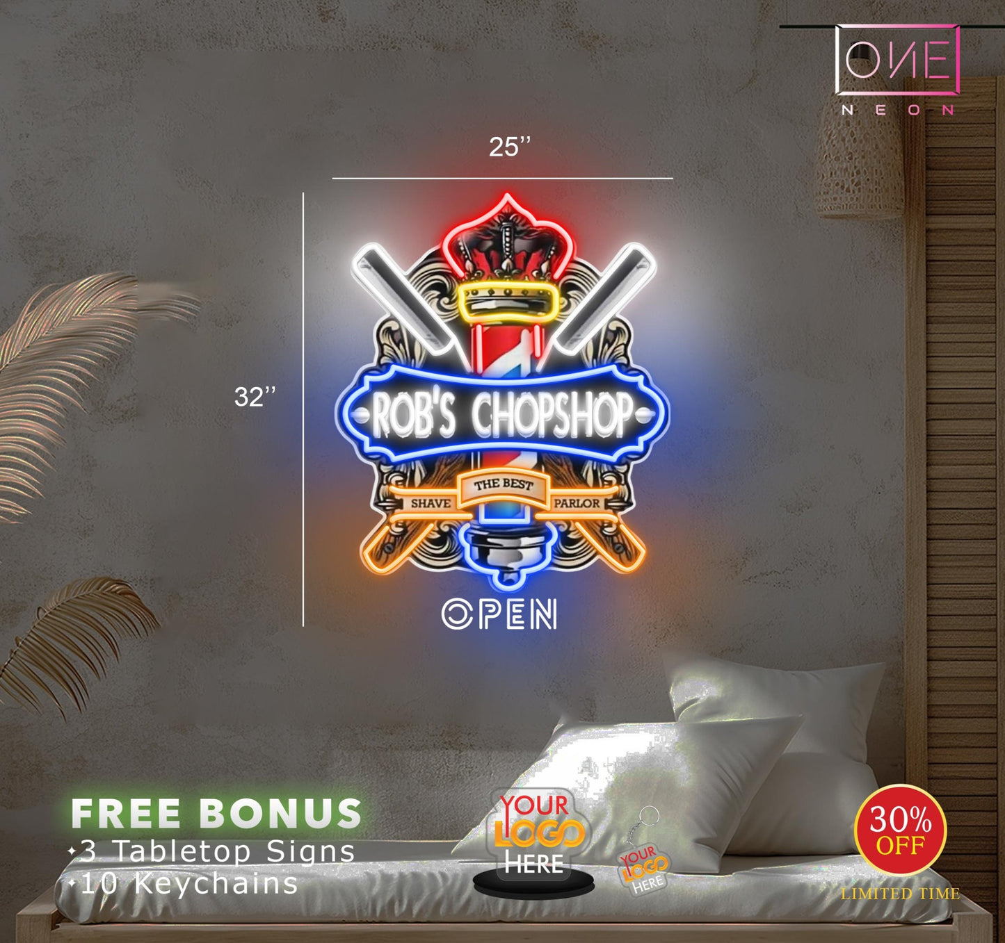 ROB'S CHOPSHOP | Led Neon Sign (2 signs)