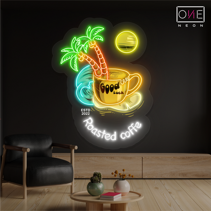 Roasted Coffee Artwork Led Neon Sign