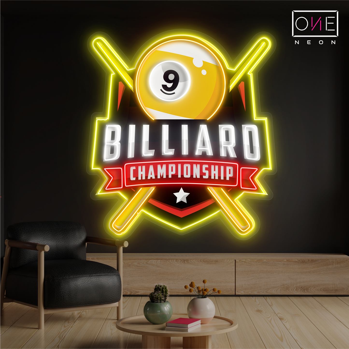 9 Ball Championship Artwork Led Neon Sign