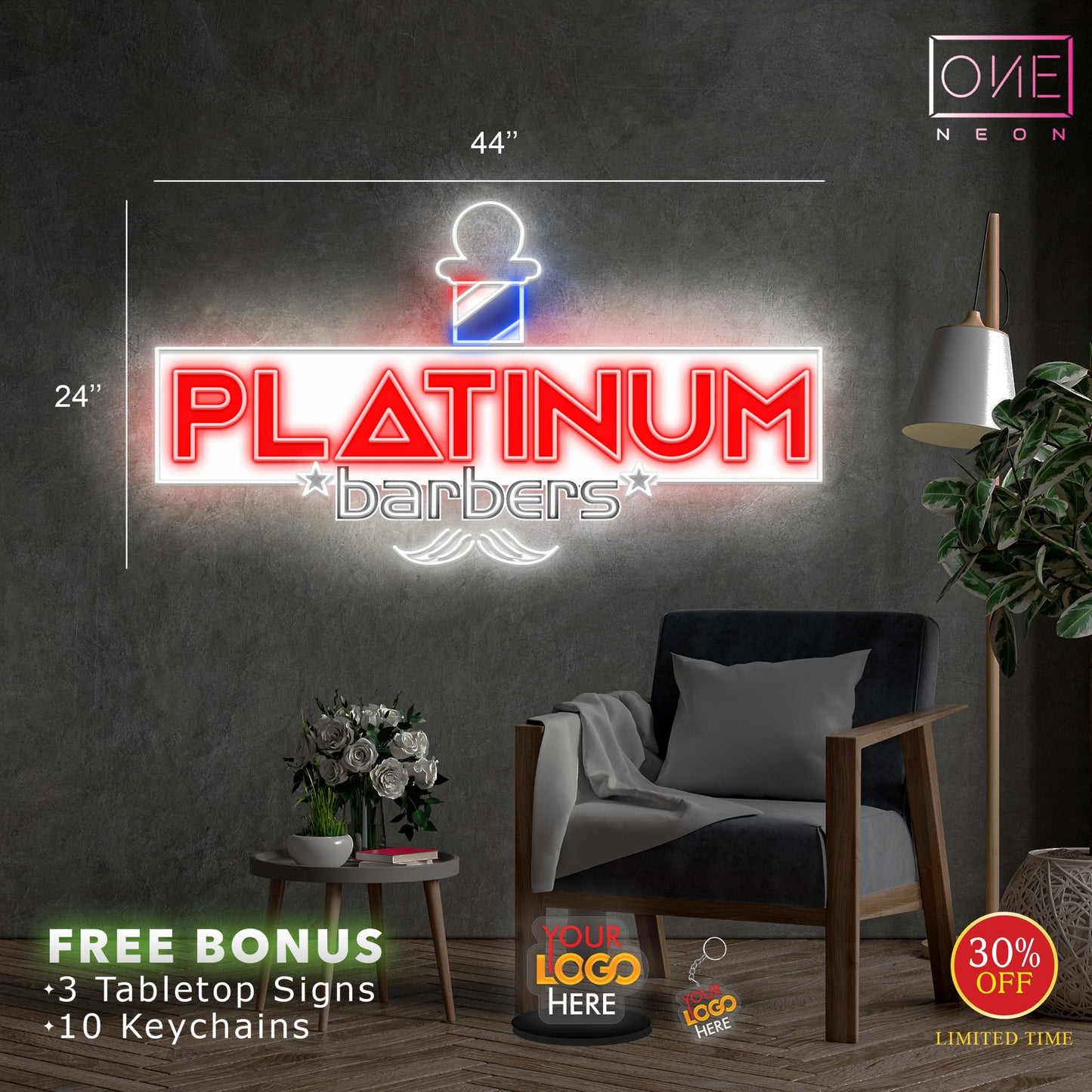 PLATIUM BARBER  | Led Neon Sign