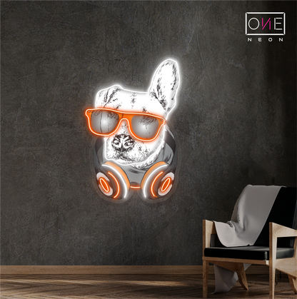 DJ Bulldog Artwork Led Neon Sign