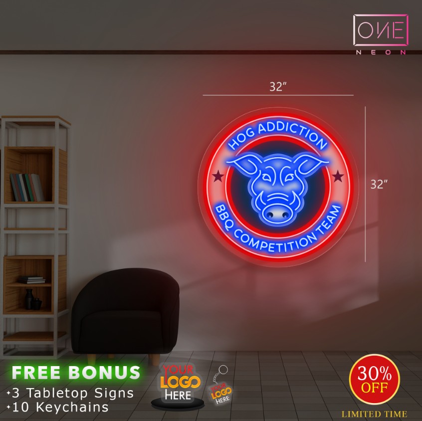 HOG ADDICTION| Led Neon Sign