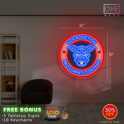 HOG ADDICTION| Led Neon Sign