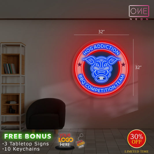 HOG ADDICTION| Led Neon Sign