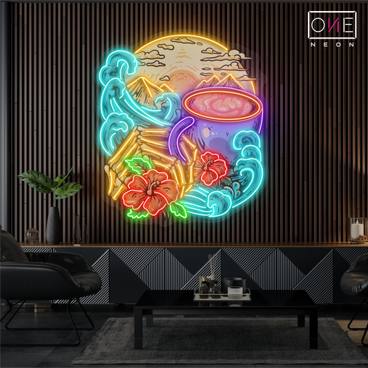 Island Breeze Coffee Artwork Led Neon Sign