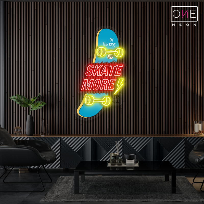 Skate More Artwork Led Neon Sign