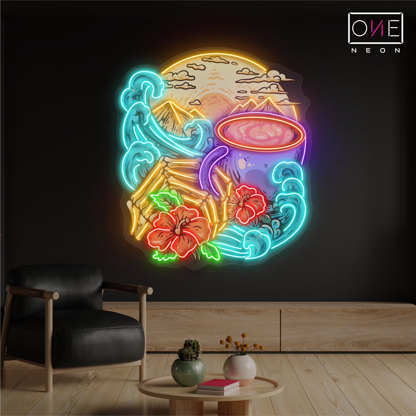 Island Breeze Coffee Artwork Led Neon Sign