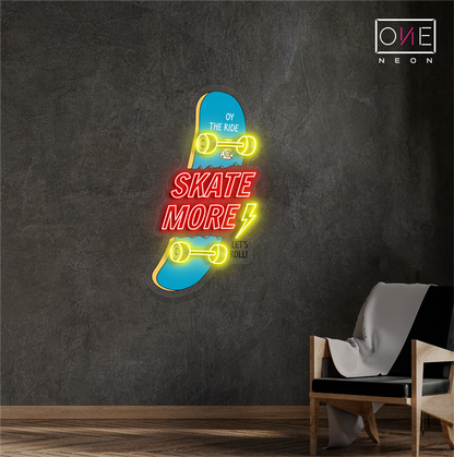 Skate More Artwork Led Neon Sign