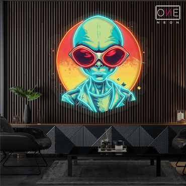 Sunset Alien Vibe Artwork Led Neon Sign