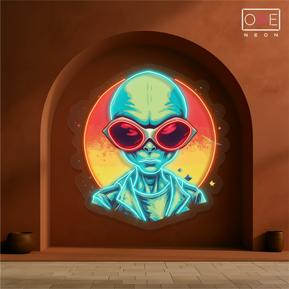 Sunset Alien Vibe Artwork Led Neon Sign