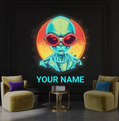 Sunset Alien Vibe Artwork Led Neon Sign