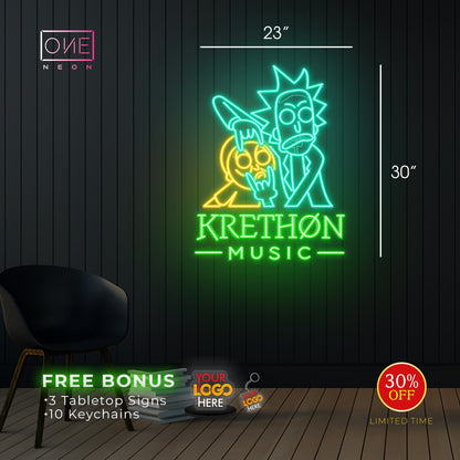 KRETHON MUSIC  | LED Neon Sign (2 signs)