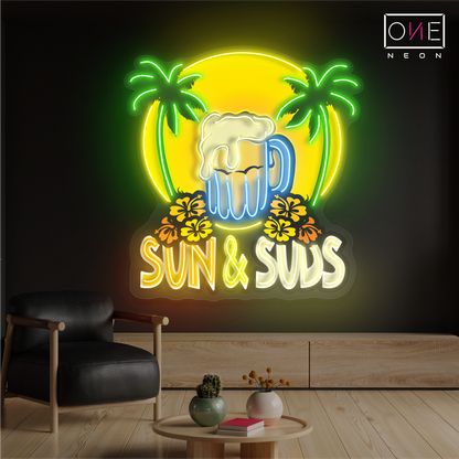 Sun & Suds Artwork Led Neon Sign