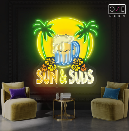 Sun & Suds Artwork Led Neon Sign